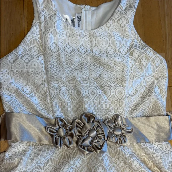 Flower Girl Dress Bonnie Jean Girls sz 12 hi low Easter Pageant Fairy Princess - Picture 8 of 11